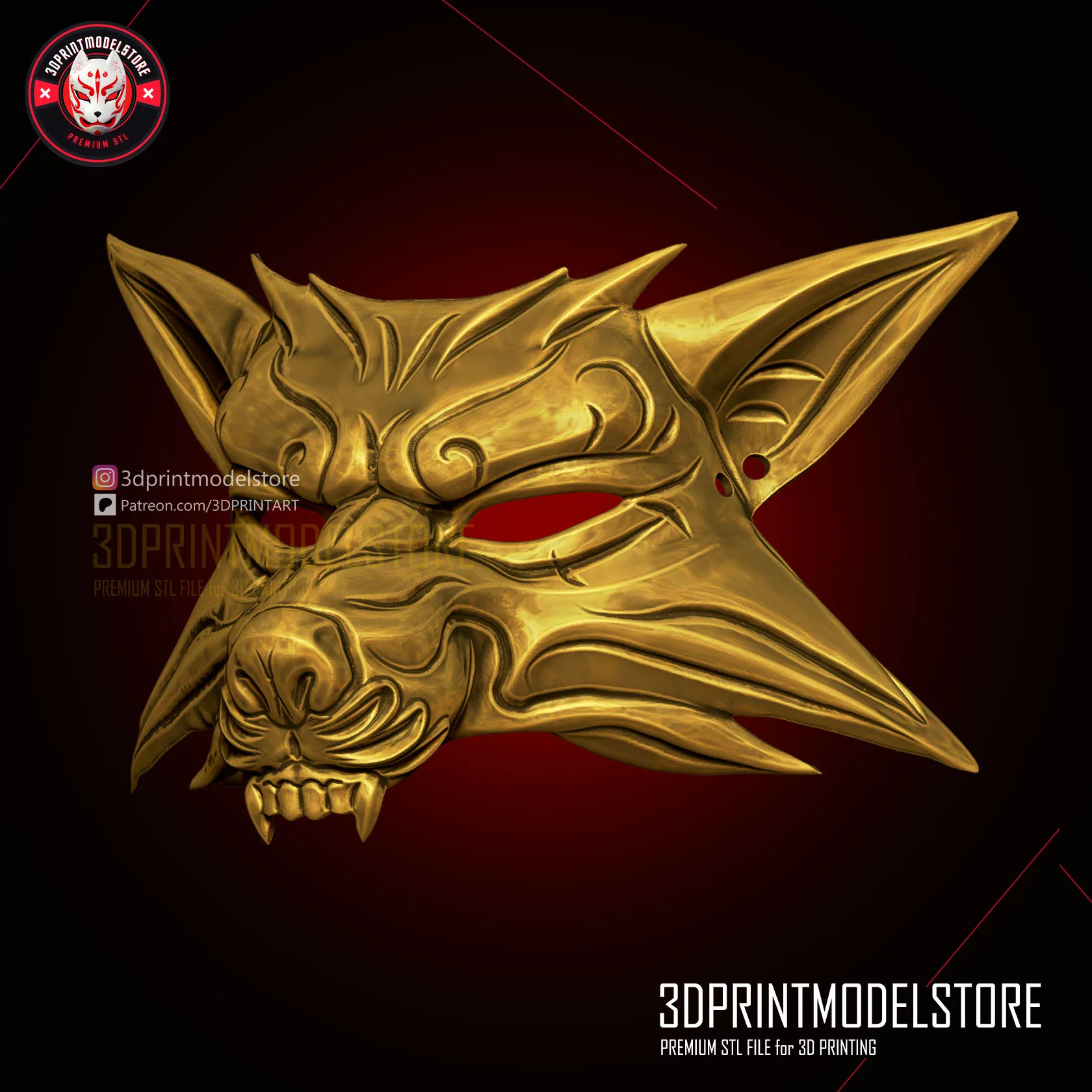 Triss Merigold Fox Mask - The Witcher 3 - Premium STL