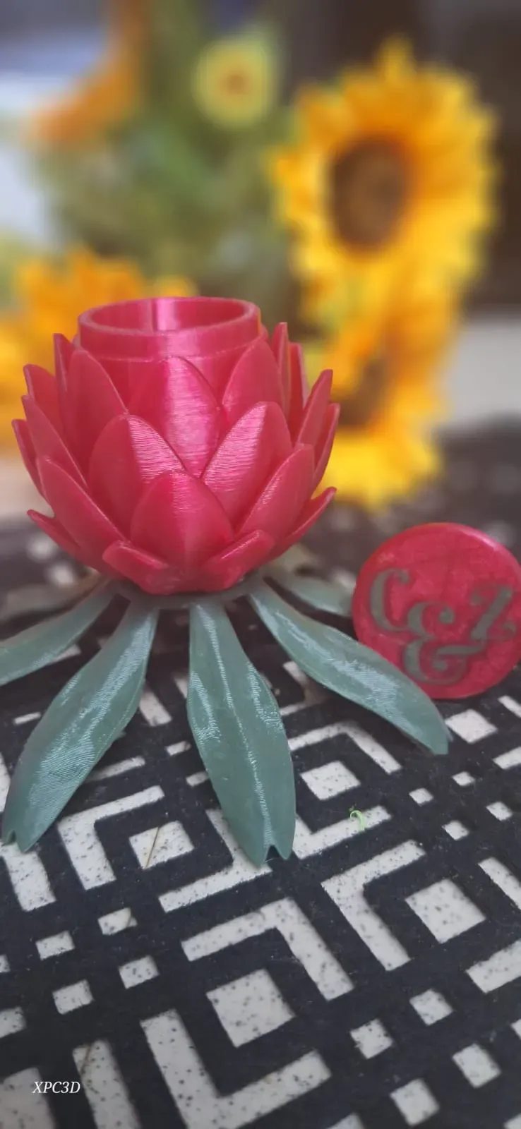 Caja de anillos de flor de protea