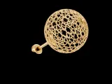 Round jali Ear Studs-7