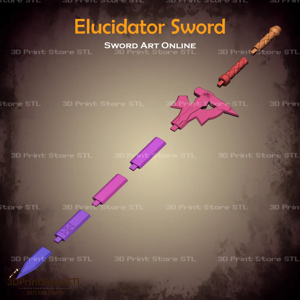 Elucidator Sword Cosplay Sword Art Online - STL File