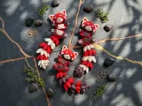 Fluffy Tail Cute Flexi Baby Red Panda - Toy/ Keychain/Magnet-3