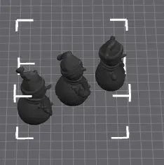 Snowmen with gloves and hats