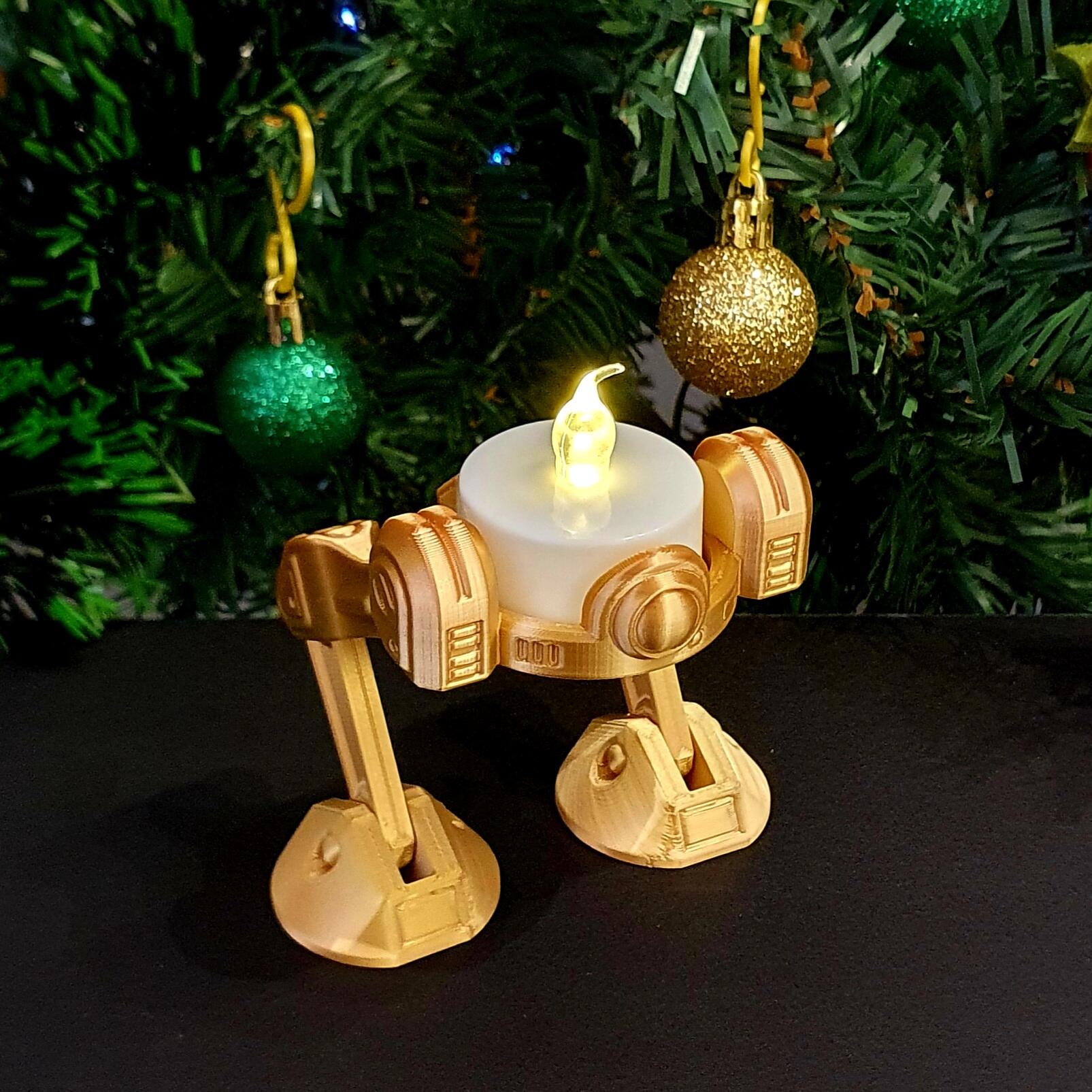 Candle Droid - articulated and print in place