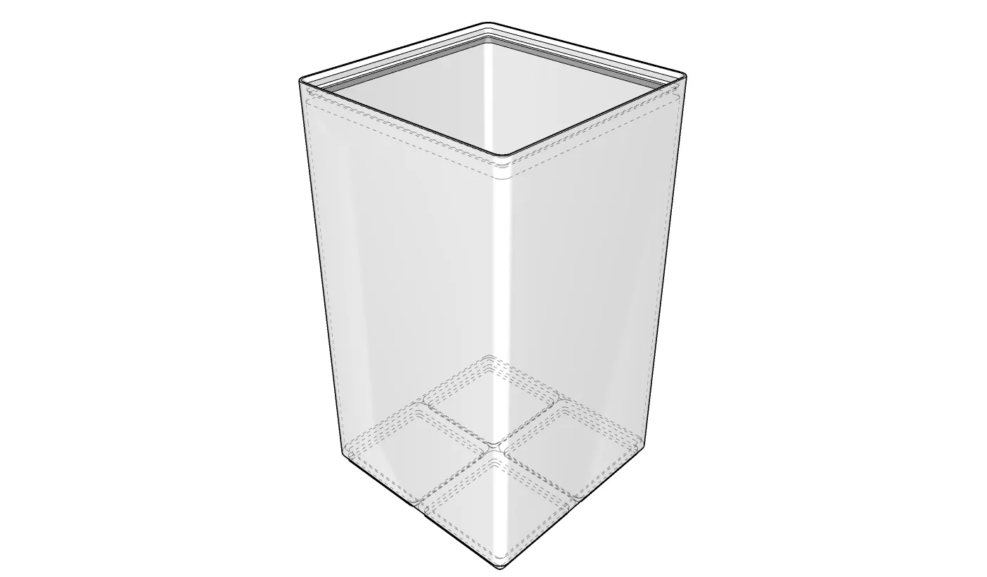 Gridfinity 2x2 Urn Bin, 150mm Tall