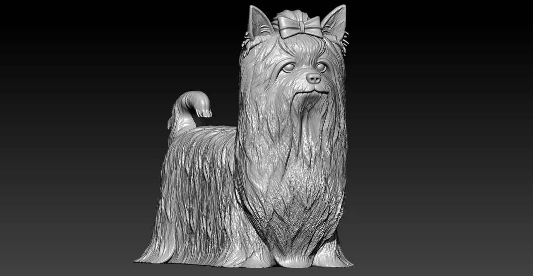 Yorkshire Terrier Dog model - 3D print