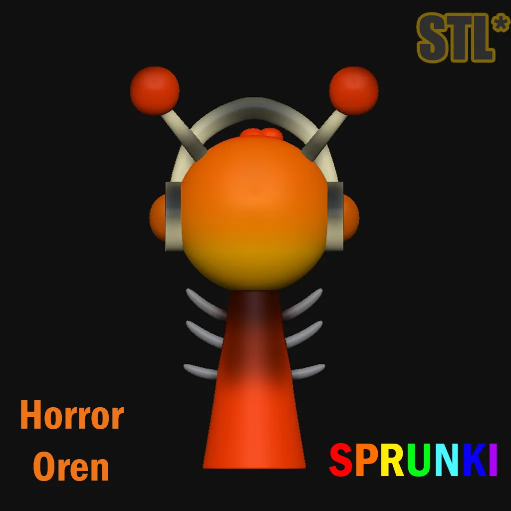Sprunki Incredibox Horror Oren Sprunki STL 3D Character Fana