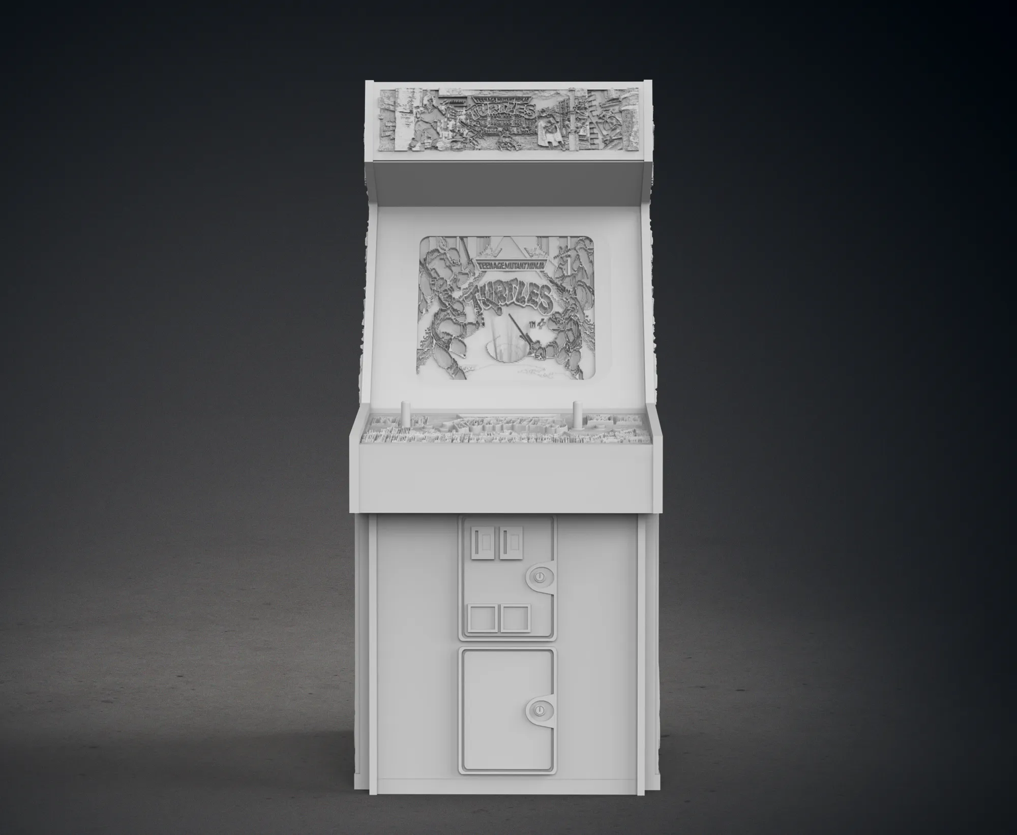 TMNT 1989 Arcade Cabinet with Lithophane
