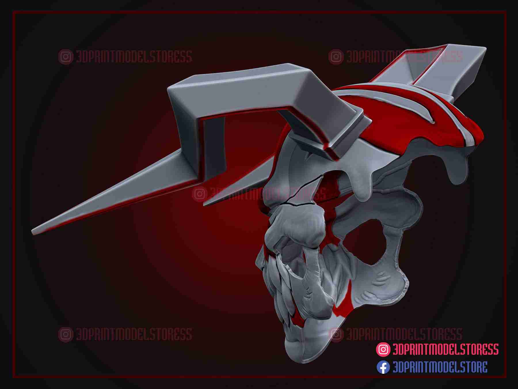 Ichigo Whole Hollow Mask 3d Print File STL (Instant Download) 