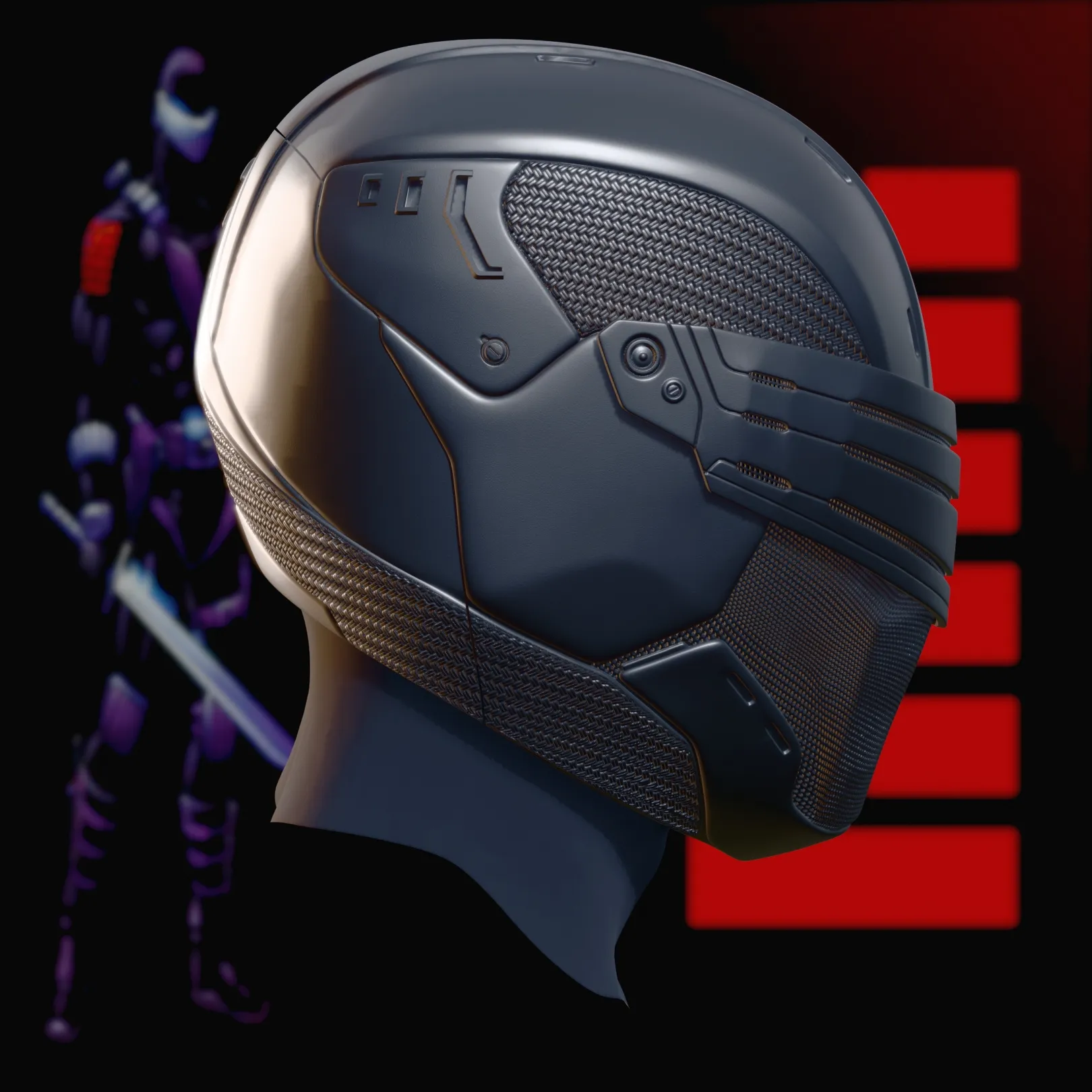 Snake Eyes Helmet Cosplay