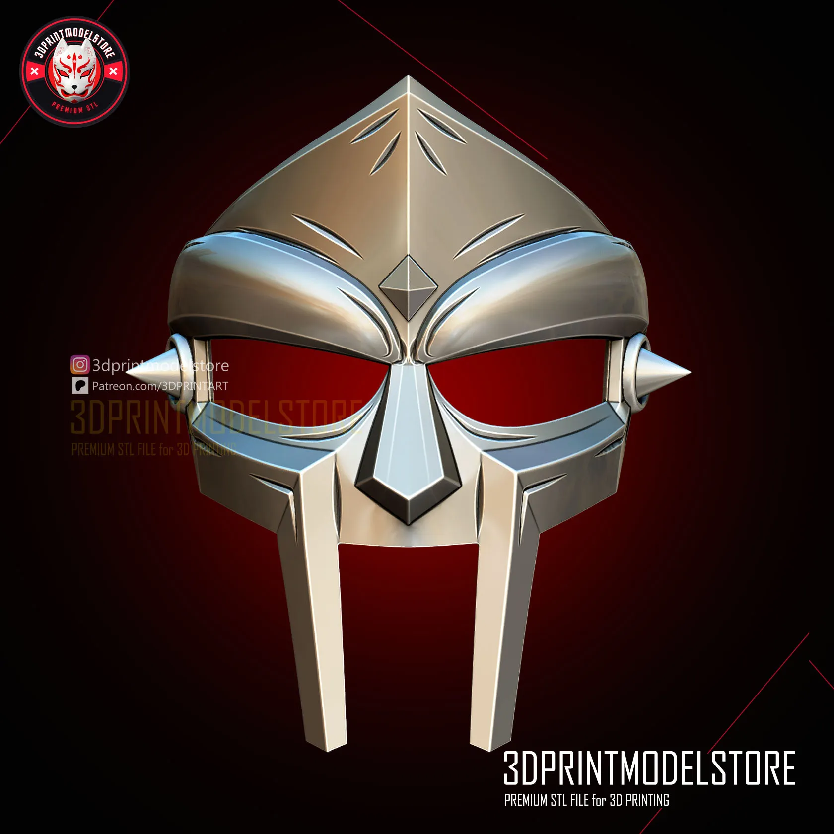 MF Doom Mask - Premium STL for Cosplay