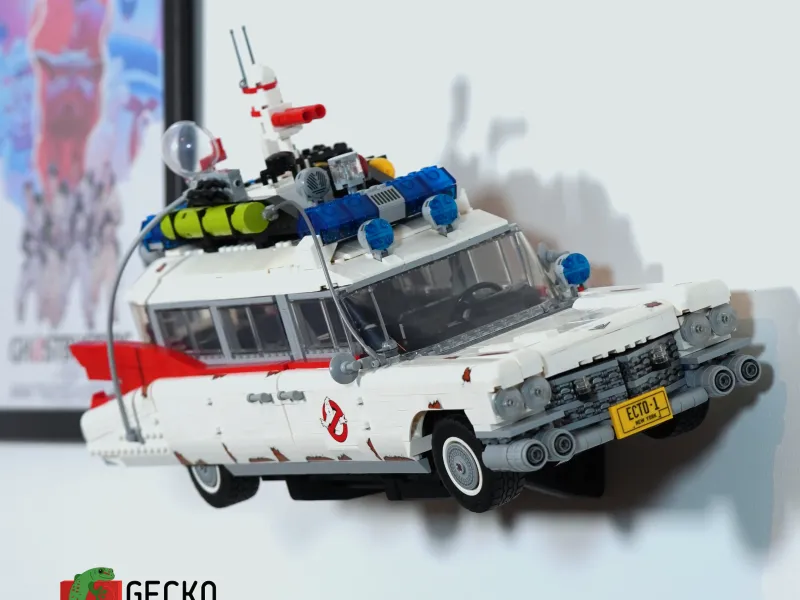 Supporto da parete per LEGO Ghostbusters ECTO-1 10274 Gecko Bricks