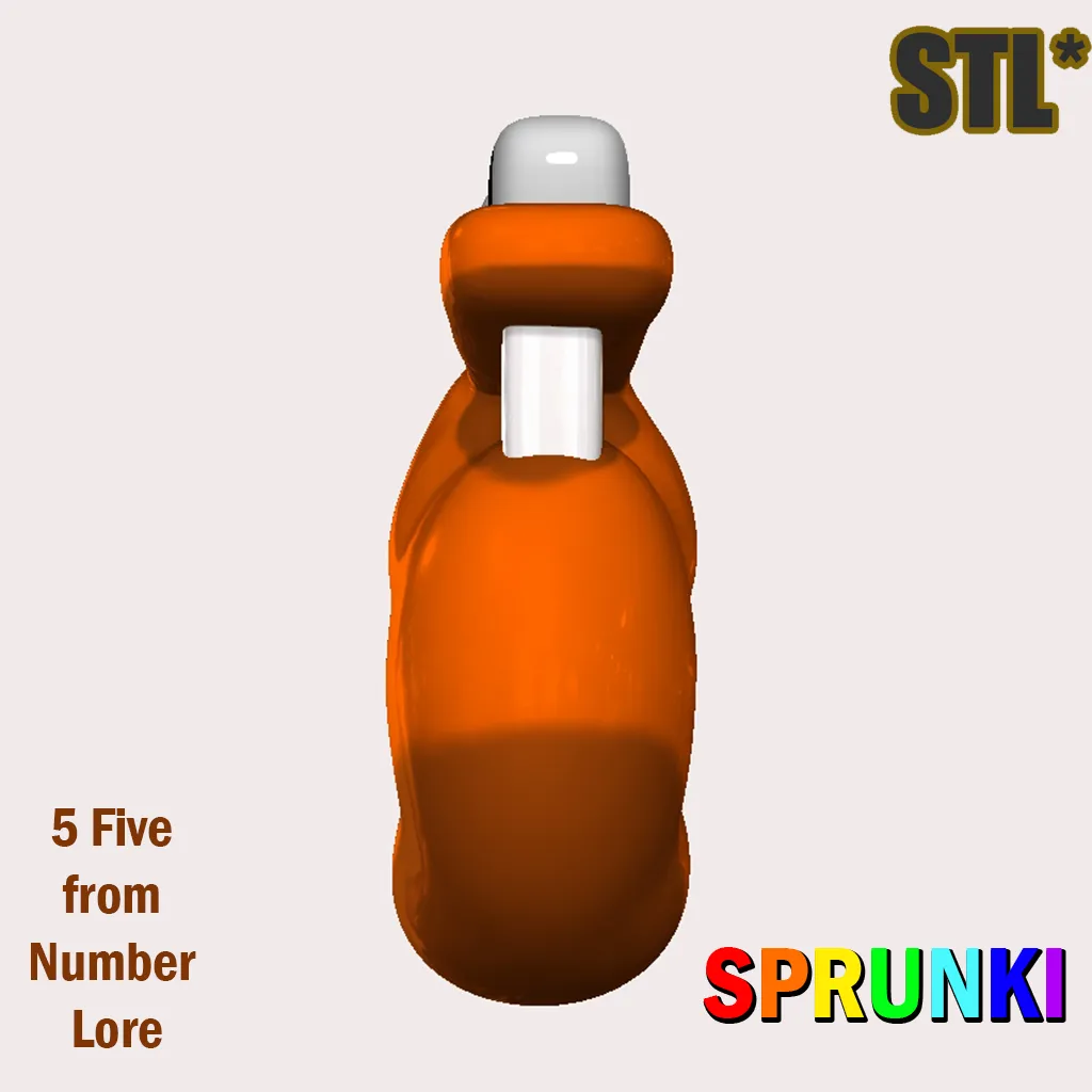 Fiver from Number Alphabet Lore STL 3D Character