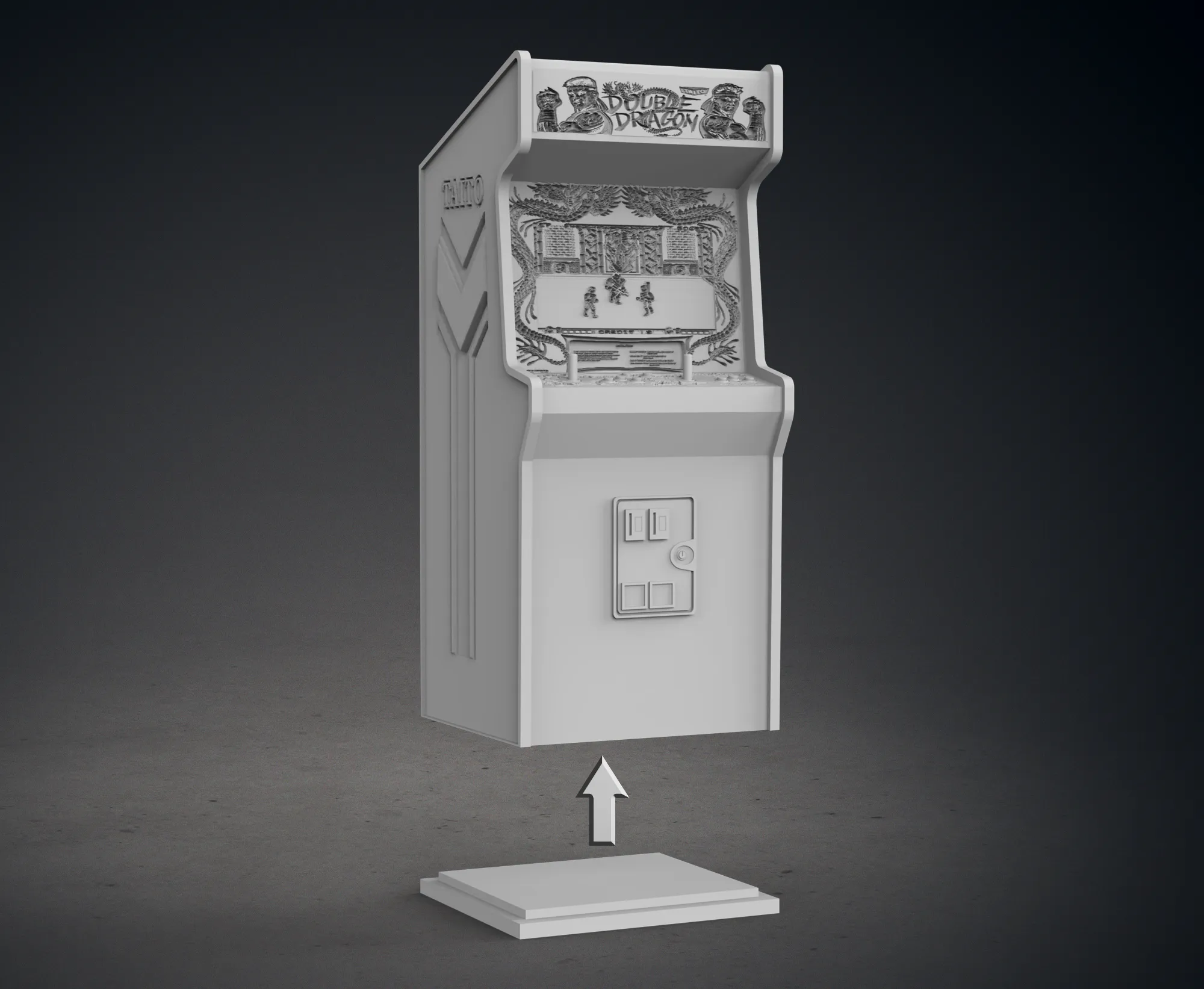 Double Dragon Arcade Cabinet with Lithophane