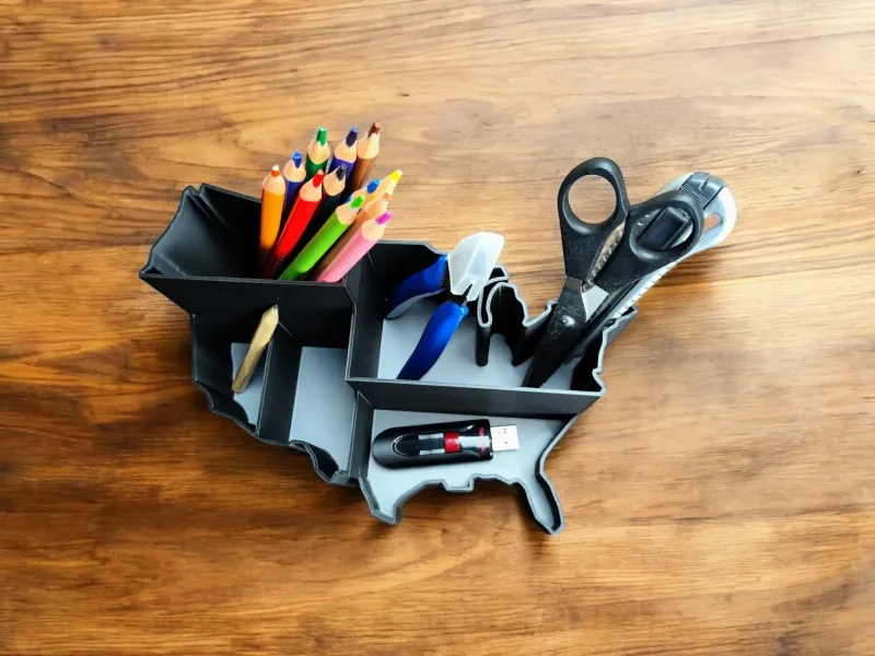 Desk Organizer "U.S.A" – A Patriotic Touch for Workspace