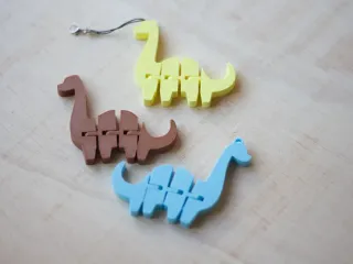 Flexi Dino Keychain Articulated