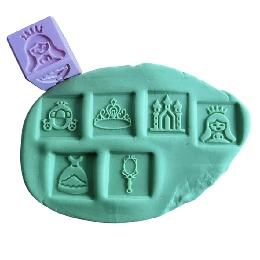 Educational PRINCESS Cube for playdough and sensory play