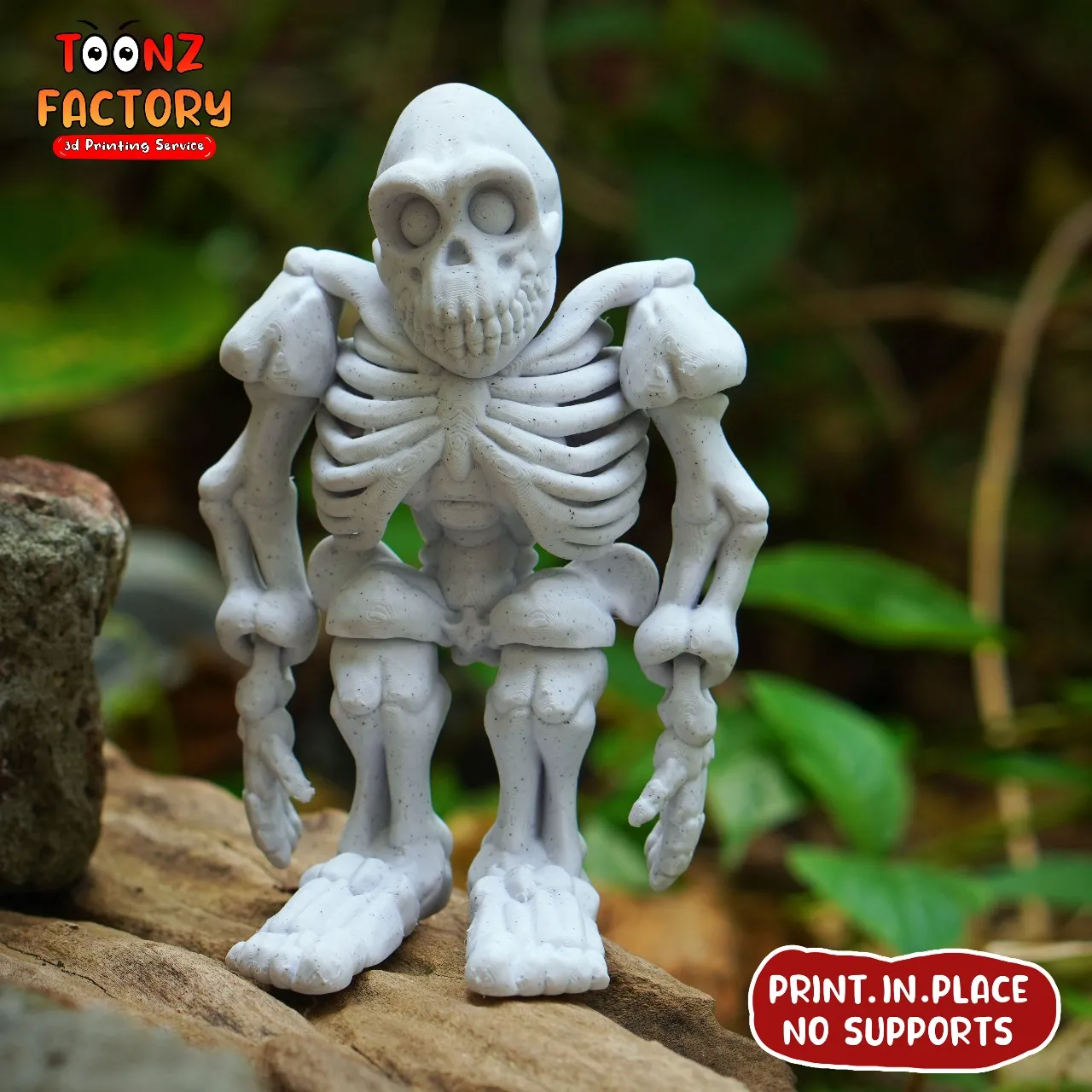 PRINT-IN-PLACE CUTE FLEXI BIGFOOT SKELETON