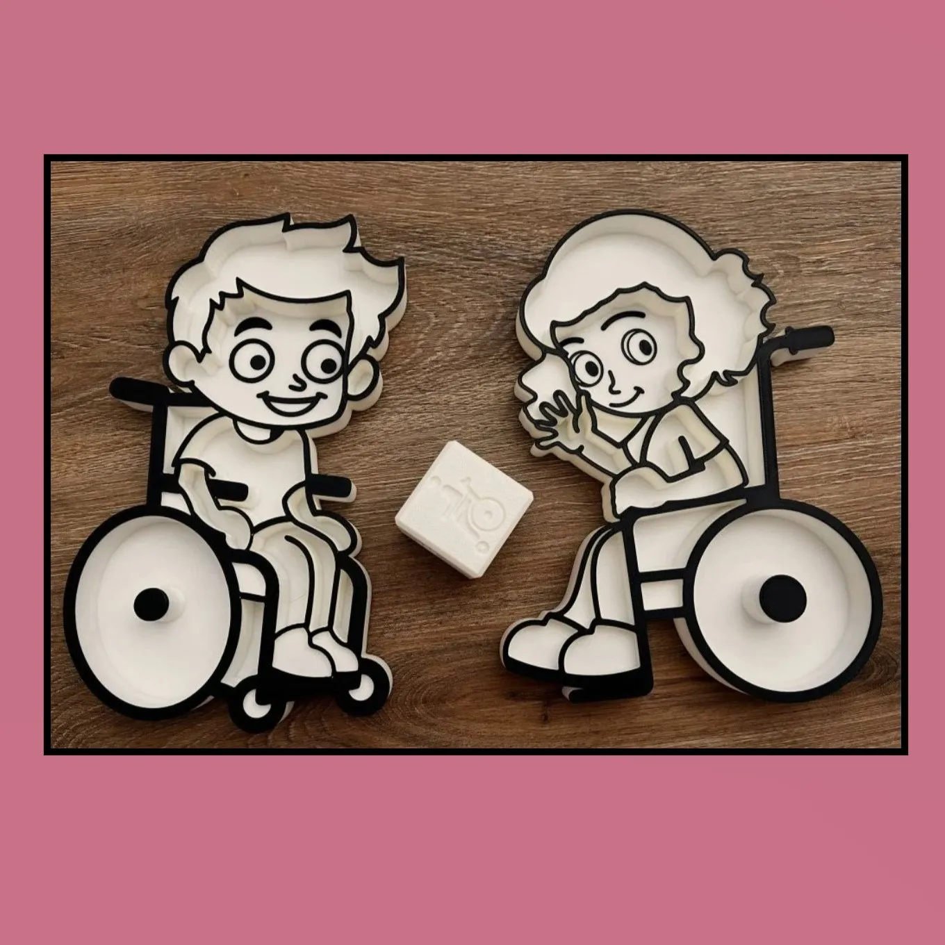 Play trays and cube for sensory play - physically Impaired