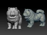 Chow Chow Dog model - Chow Dog statue - 3D print-3