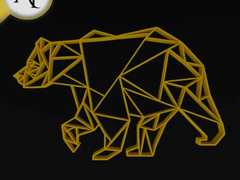 Bear - Geometric - 2D Wall Art Decor