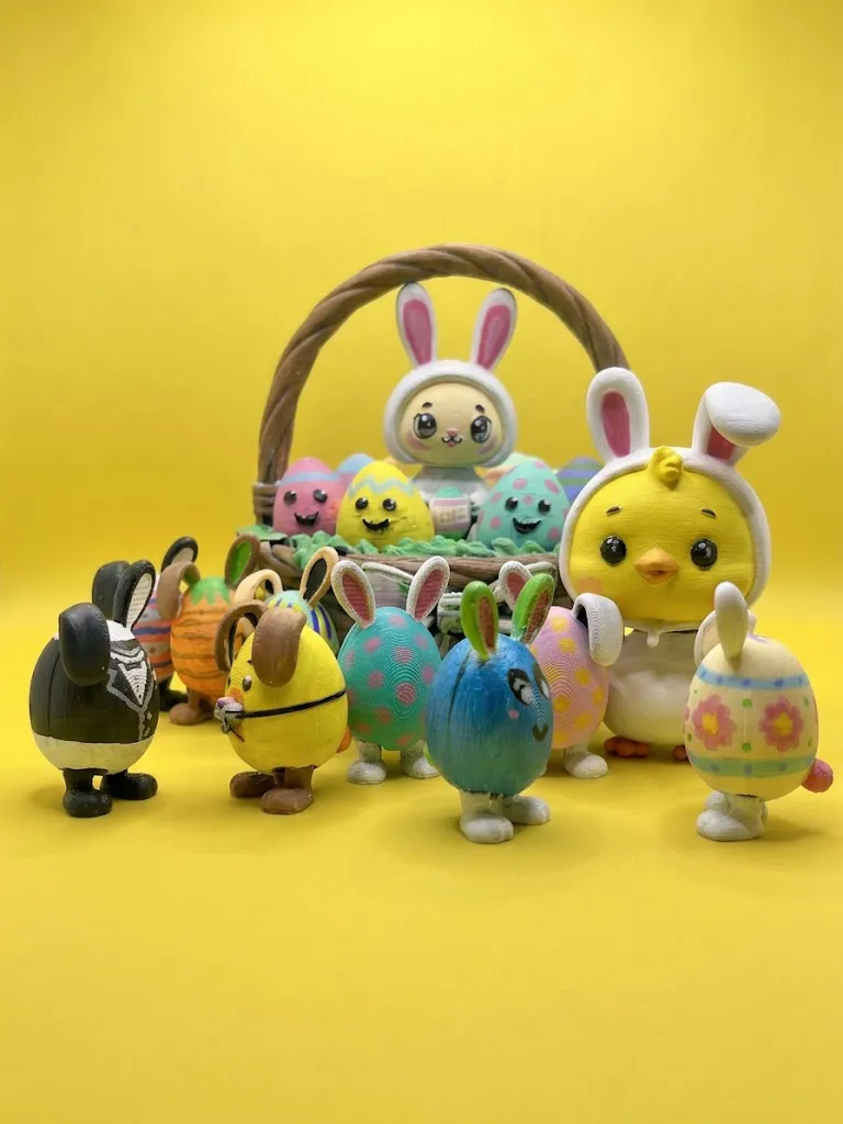 Cute "Clicky-Clack" Egg Bunny Army-3