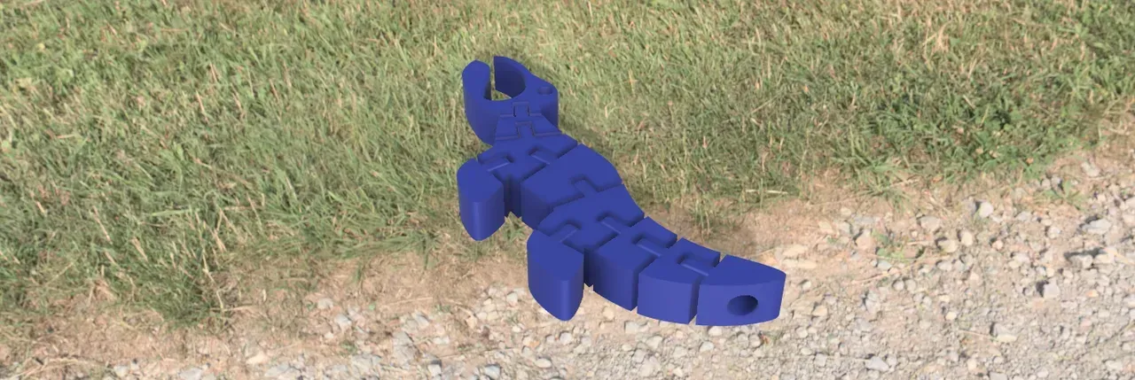 Dino frisbee clip (Mosasaurus)