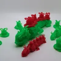 Flexible Oriental Christmas Dragon - Cute 3D Printable Model-0