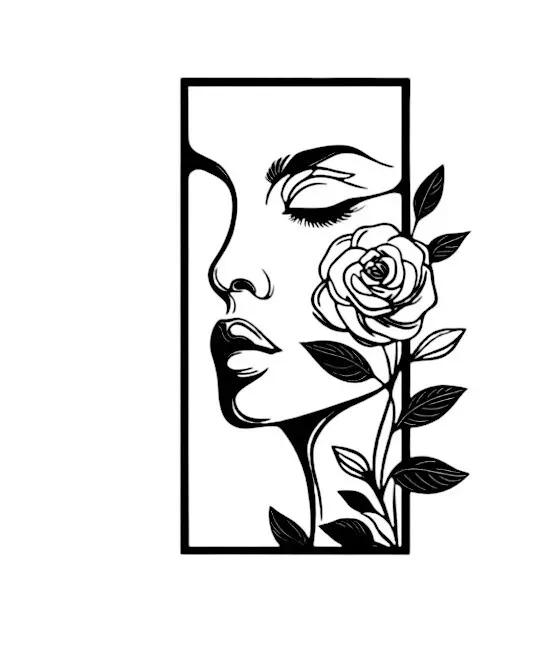 Rose Women Wall Art-Wall Ornament