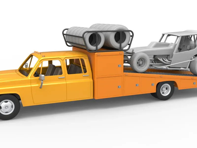 Camion de transport de epocă pentru mașină de curse Scala 1:25
