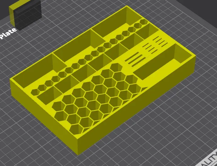Desk organiser battery storage memory card drawer