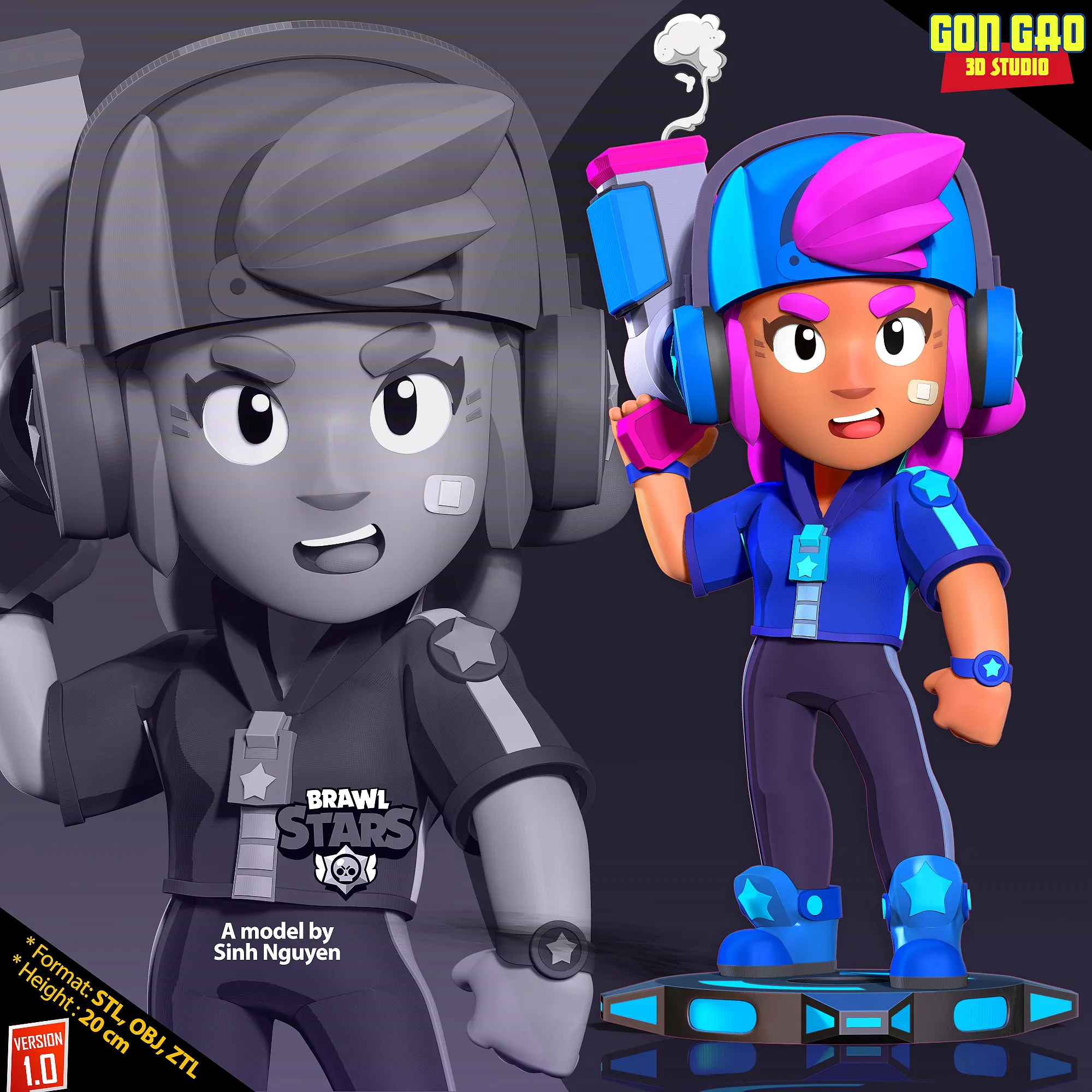 Star Shelly - Brawl Stars Fanart