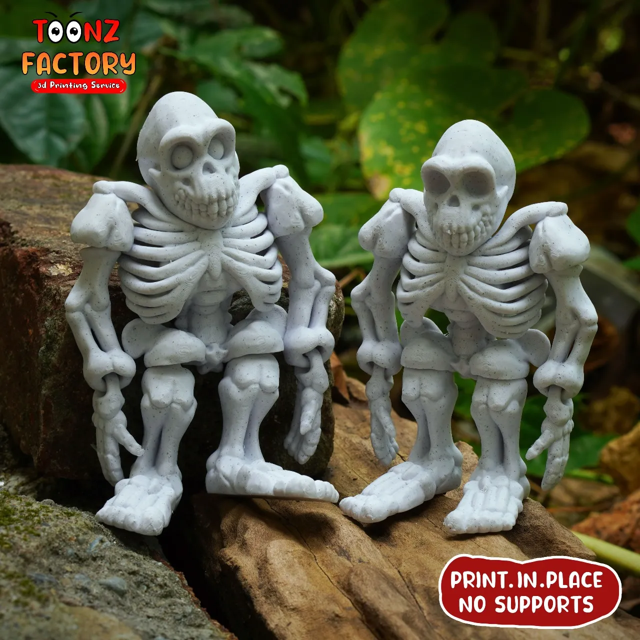 PRINT-IN-PLACE CUTE FLEXI BIGFOOT SKELETON