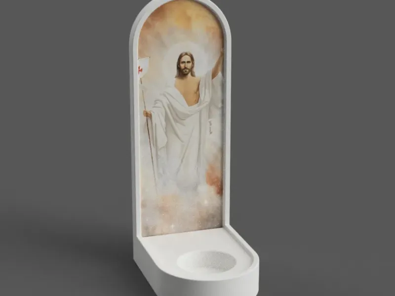 candle holder - small lamp with image frame