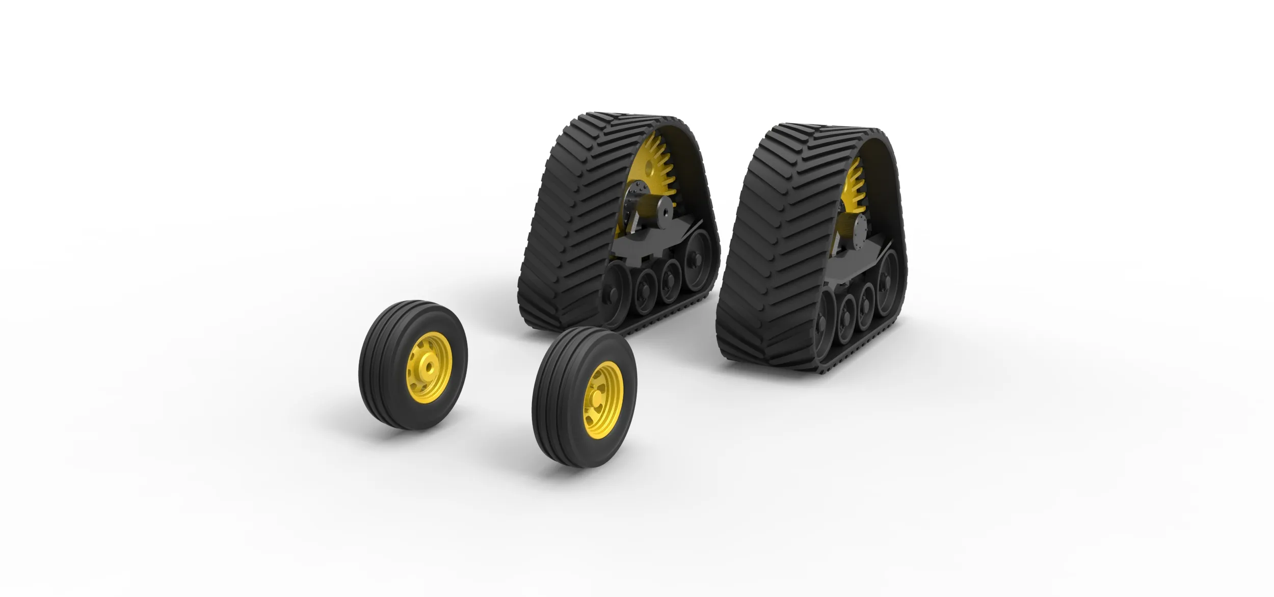 Wheel set of Pro Stock Pulling Tractor Version 2 Scale 1:25