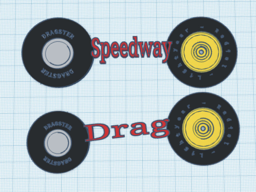 Wall art speedway and drag racing