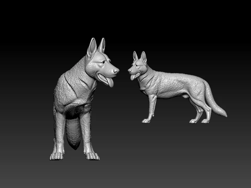 German Shepherd - Alsatian model - 3D print