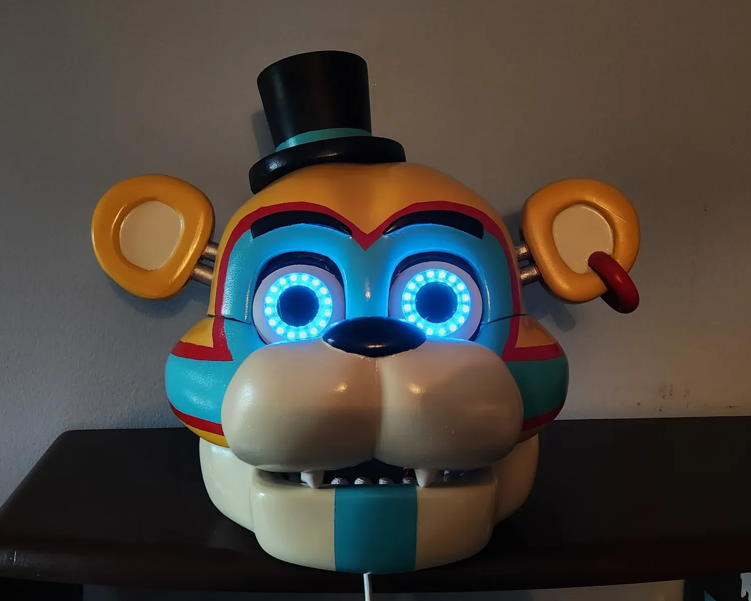 3D Printer Files 3MF File Glamrock Freddy Wearable Mask With Hinged 3D Printer Files 3MF File Glamrock Freddy Wearable Mask With Hinged