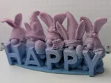 Easter Gnomes with the word HAPPY-3