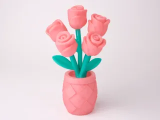 Sweet Rosebuds Sculpture – Playful Floral Art