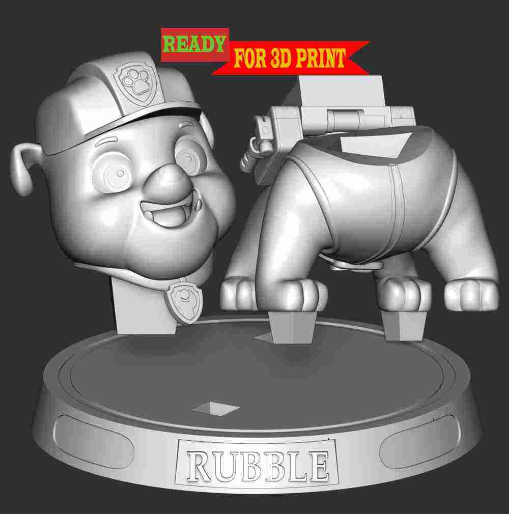 Rubble - PAW Patrol 3D model 3D printable