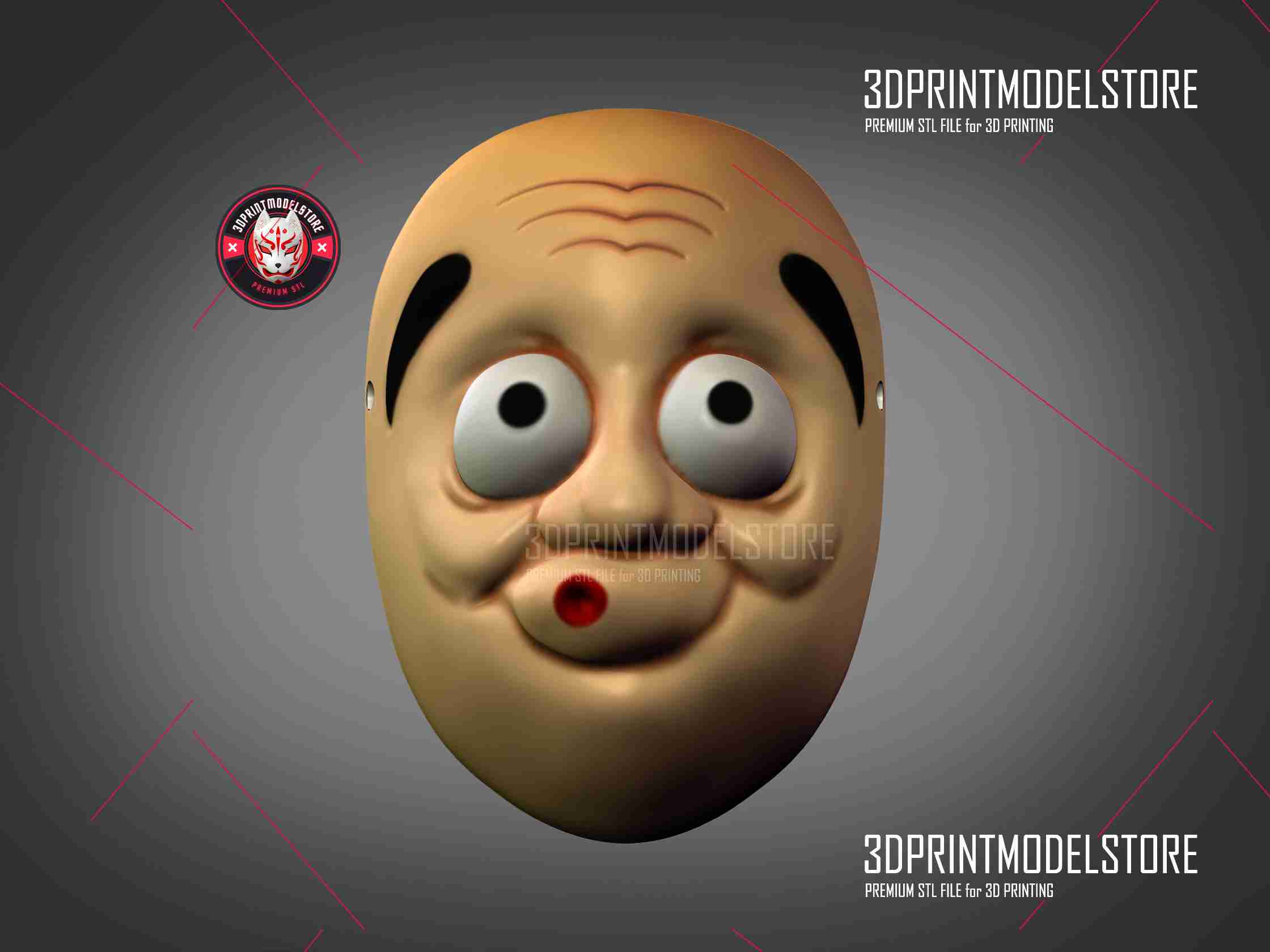 Death Note L Cosplay Mask - Japanese Kitsune | 3D models download ...