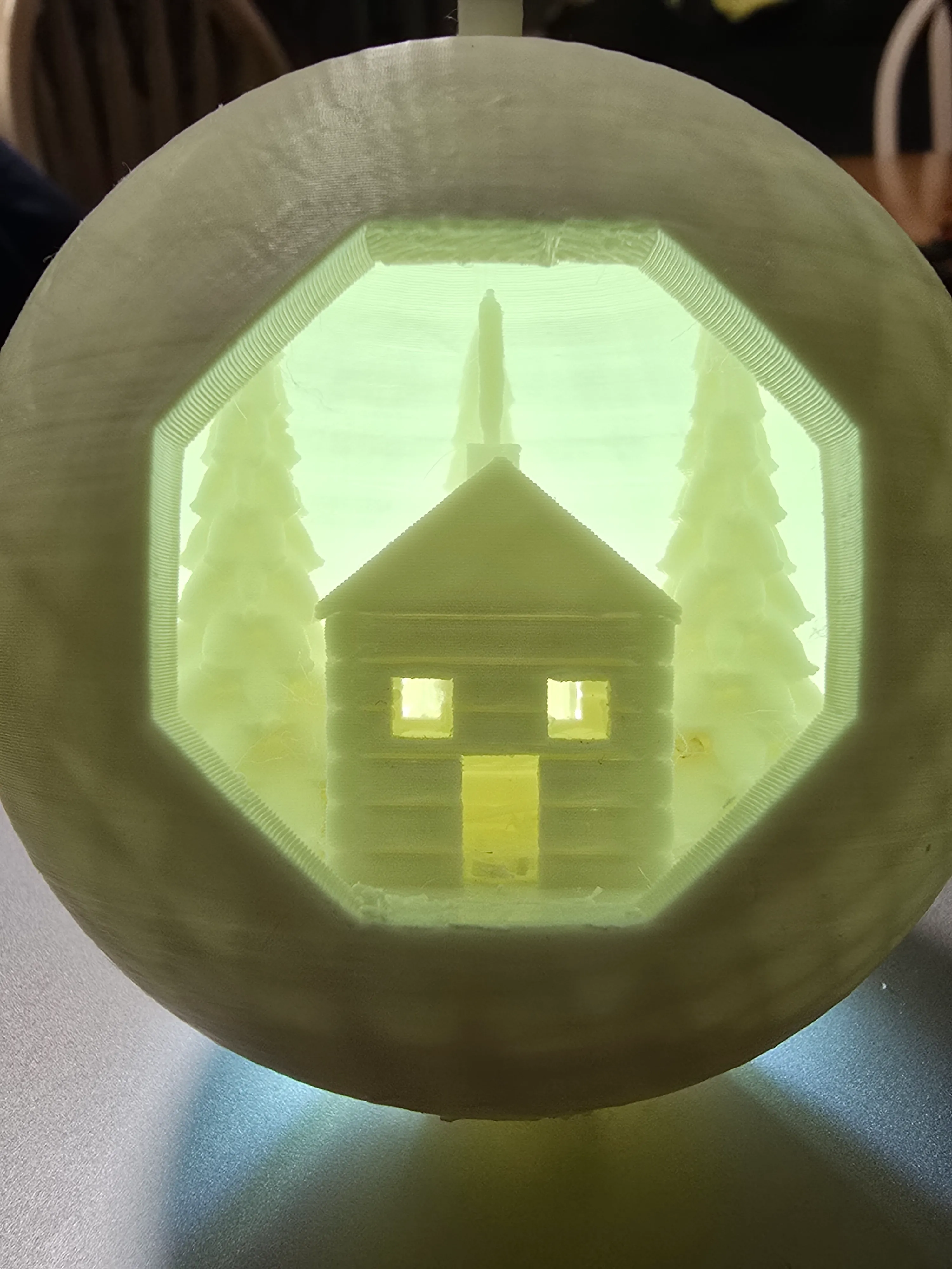3D Cabin Ornament