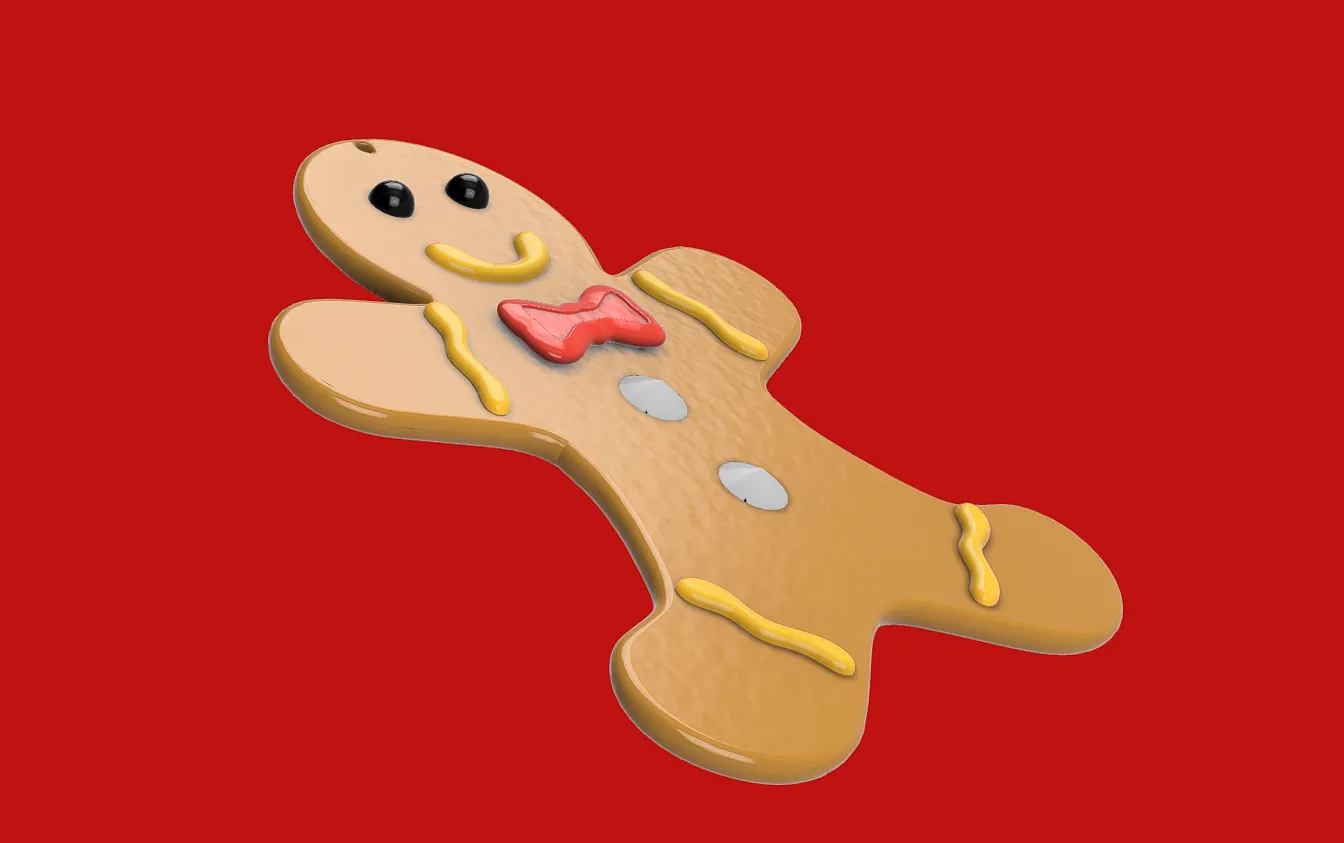 Bonhomme en pain d'épices 3D : La touche festive pour Noël