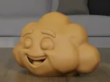 Happy Smiling Cloud 3D Model STL for Desk Decor-6