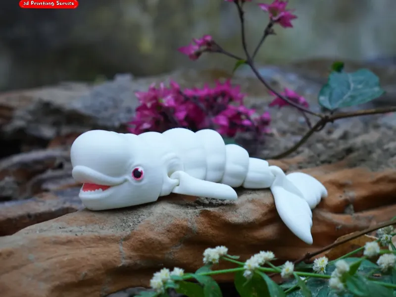 STAMPA IN UN UNICO PEZZO CUTE FLEXI BALENA BELUGA