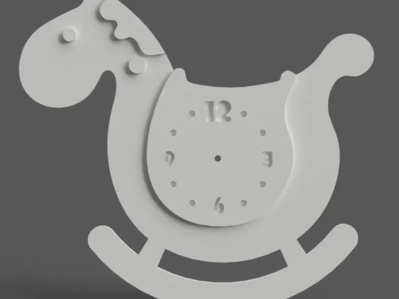 rocking horse clock for CNC - 3D print