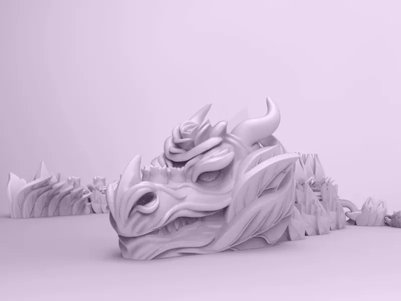 Blossom Wyrm: Articulated Floral Dragon – Flexi