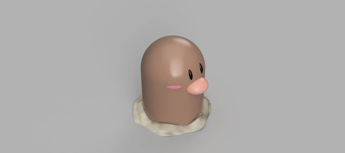 Pokemon 0050 Diglett planta en maceta o taza