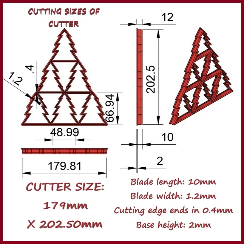 TESSELATION CHRISTMAS TREE CUTTER - 8 IN 1 FOR SENSORY PLAY