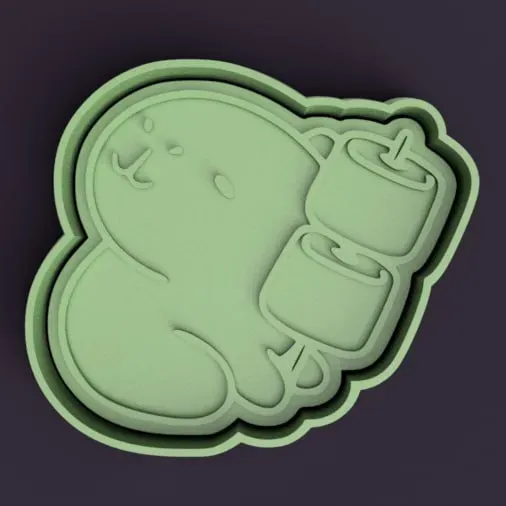 Cortante + Estampa de Carpincho / Capybara Cutter + Stamp